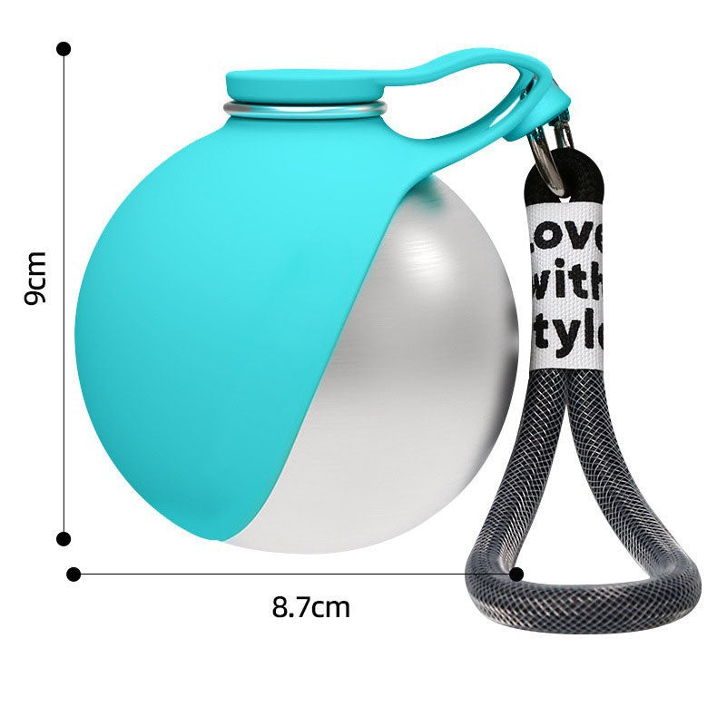 Botella Portátil para Perros — Cuenco Plegable + Cuerda de Paseo | CANVOY